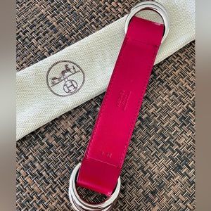 Hermes scarf ring leather